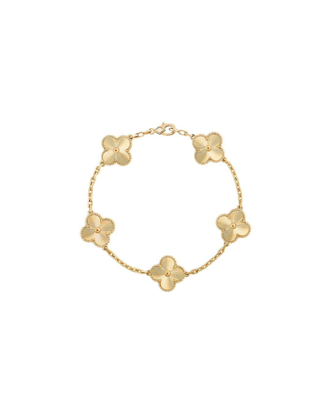 5 LEAF BRACELET - SOLID GOLD