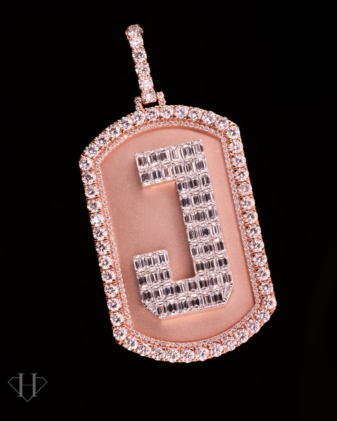 11.50Carat Custom J Pendant