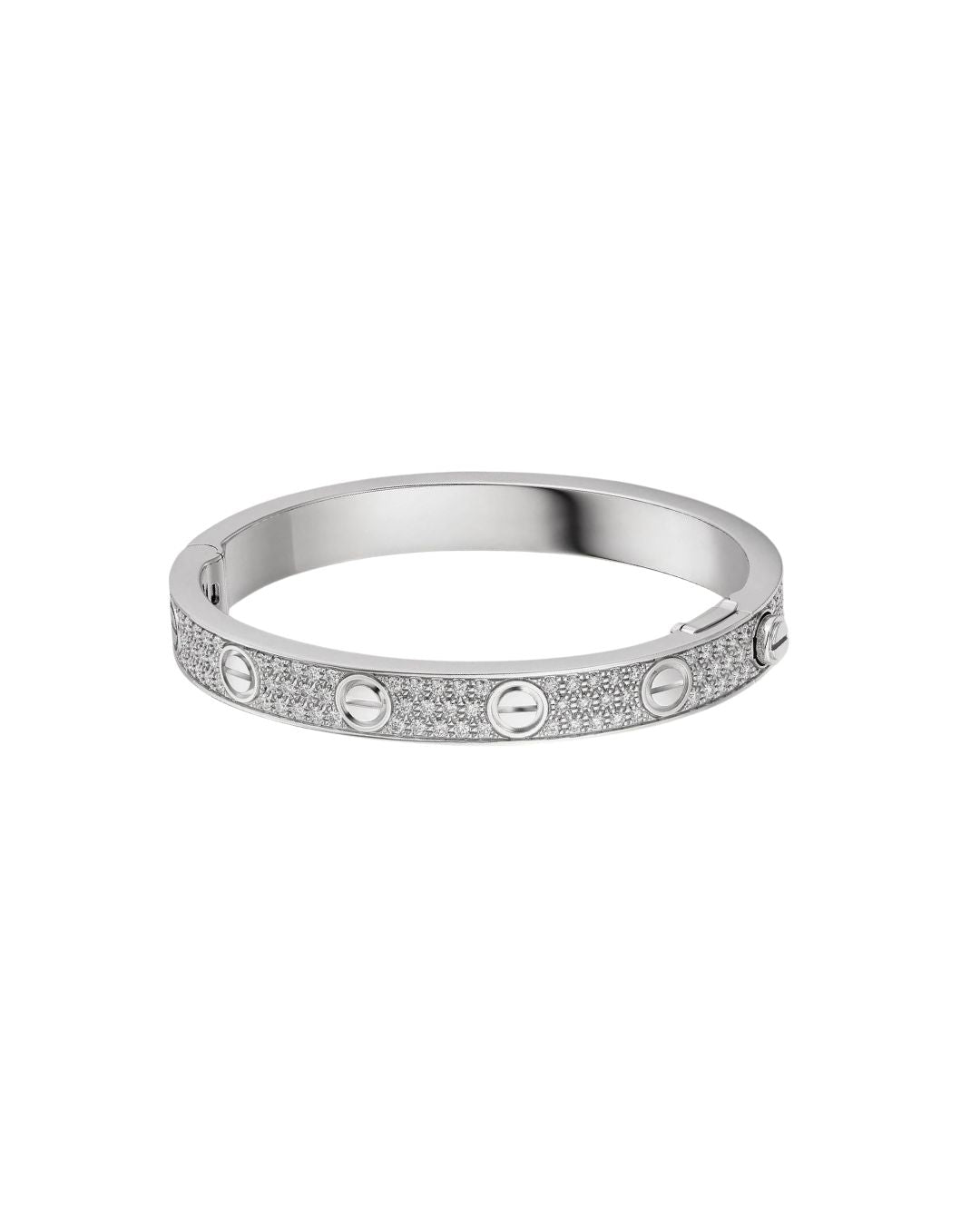 Screw Bracelet - Full Diamond Pave Set
