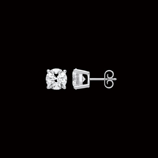18ct White Gold 1.00ctw Lab Grown Diamond Stud Earrings IGI Certified