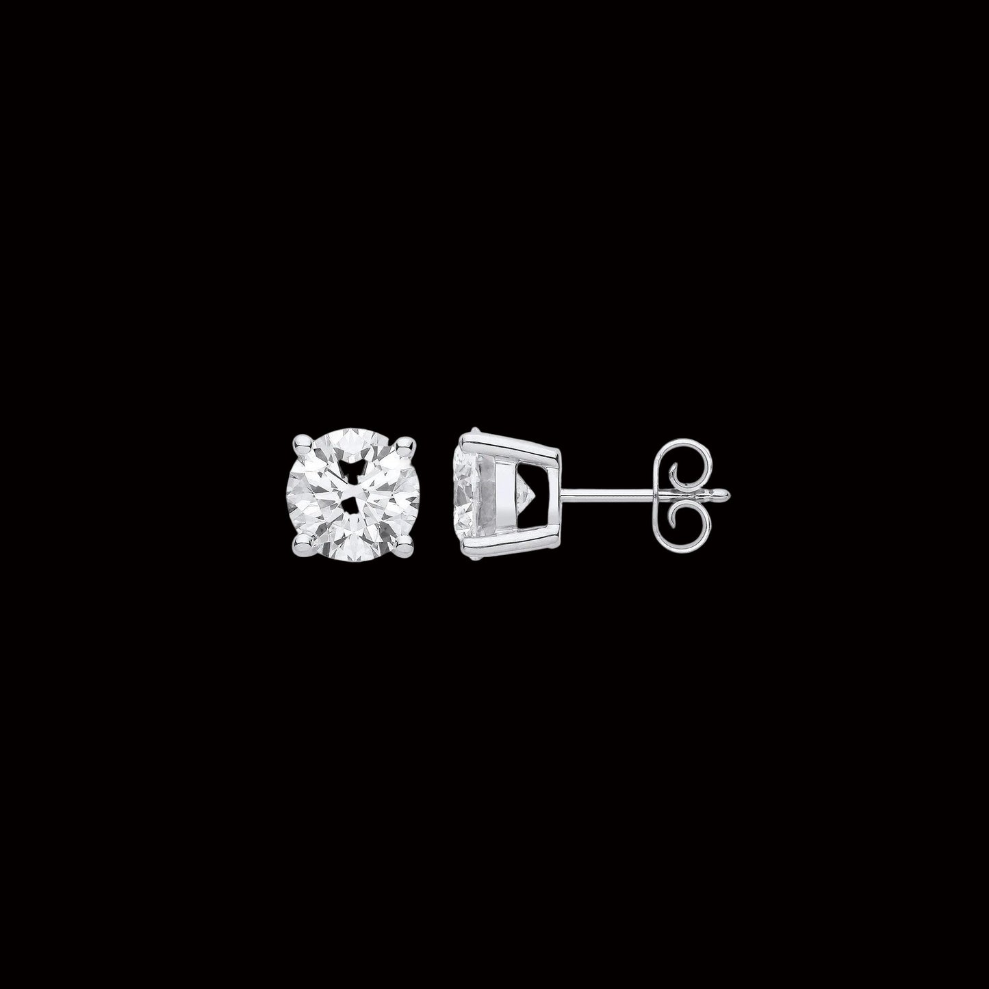 18ct White Gold 2.00ctw Lab Grown Diamond Stud Earrings IGI Certified