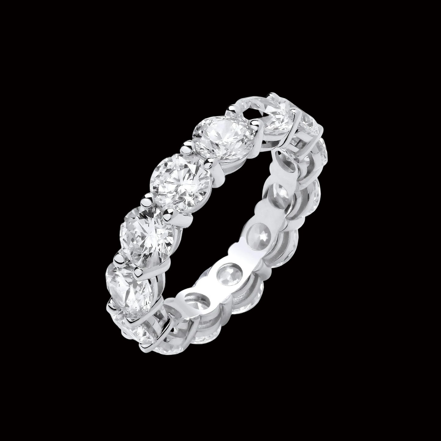 18ct White Gold 7.00ct Brilliant Cut Lab Grown Diamond Eternity Ring – IGI Certified