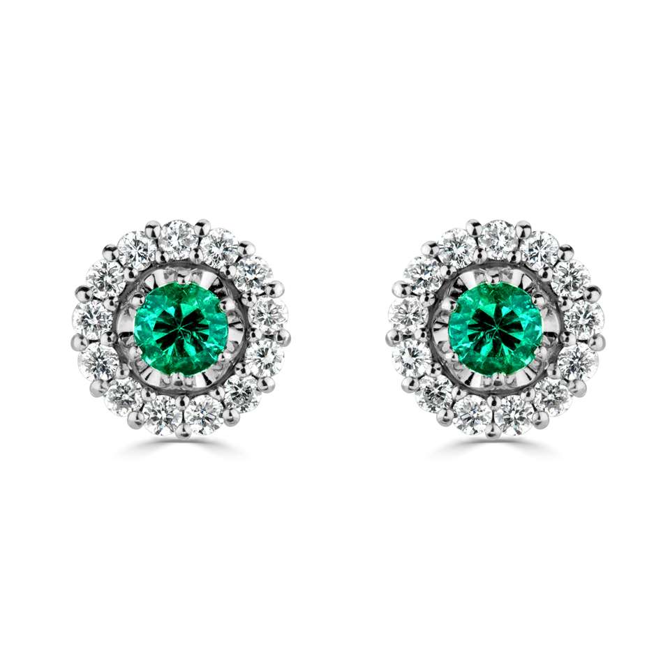 Good Fortune Emerald Green Studs