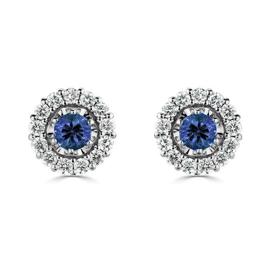 LUCKY BLUE SAPPHIRE STUDS